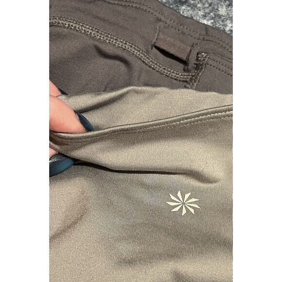 Athleta 2 Tone Cropped Leggings RN 54023 Womens S Gray Yoga Gym Athleisure - Picture 8 of 10